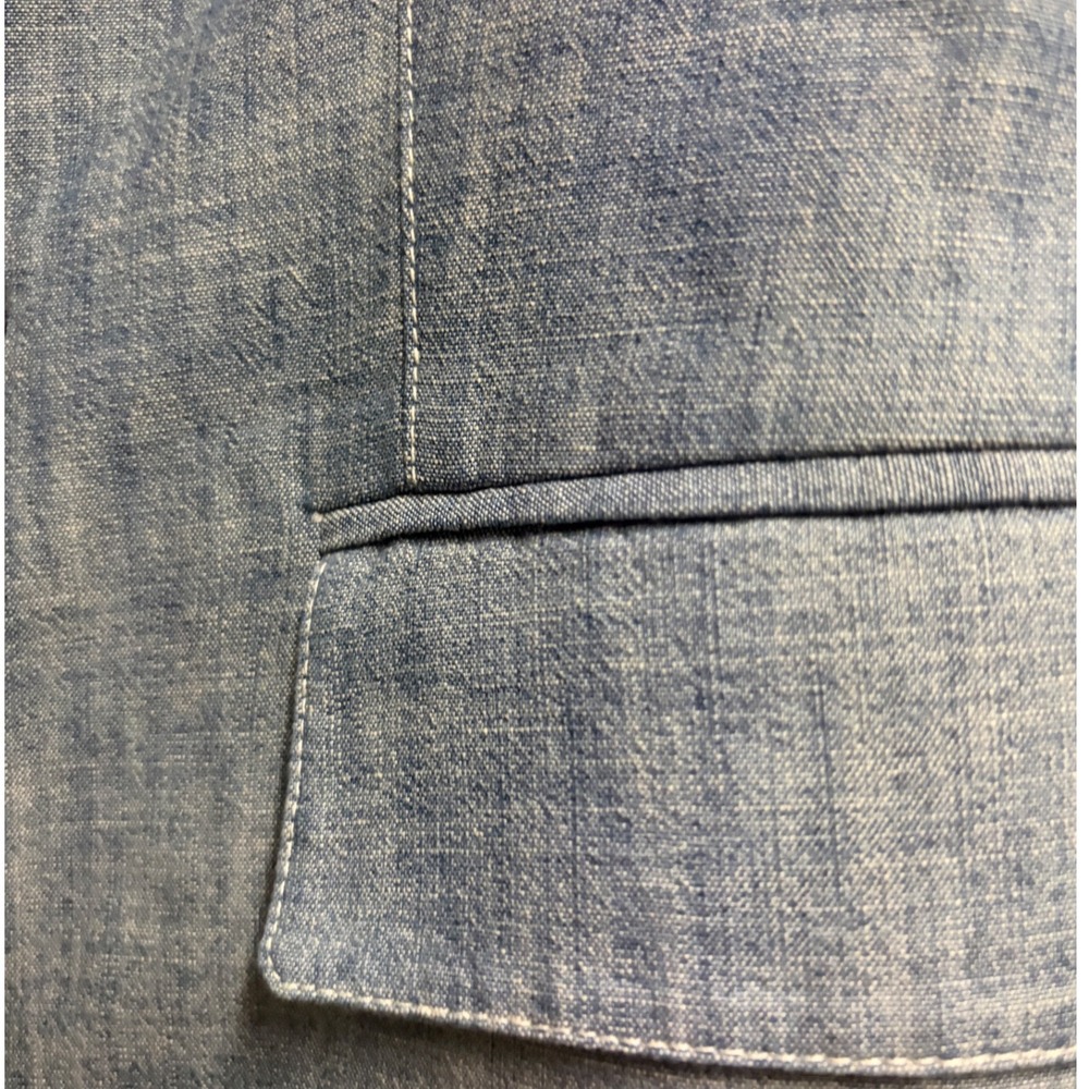 Ralph Lauren Collection Camden Chambray Indigo Blazer Double Breasted 12 - Picture 11 of 16